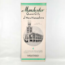 1930s Manchester New Hampshire Vintage Travel Brochure Architecture NH City picture