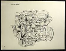 1966 FIAT 124 Sport Spider Car Engine G. CAVARA Cutaway Rendering Art Print picture