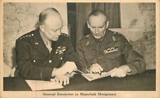 Postcard 1940s WW2 General Eisenhower Montgomery Military Tuck 22-13251 picture