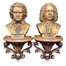 Bach Beethoven Mid Century Modern Vintage 1973 Burwood Product Co Wall Plaques picture