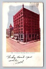 Denver CO-Colorado, Panoramic Continental Building, c1907 Vintage Postcard picture