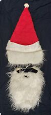 Vintage Original c1950’s Santa Claus Hat & Beard Christmas Costume Old Xmas Tree picture