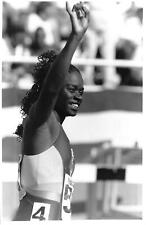 1991 Press Photo Track & Field Championships CARLETTE GUIDRY 100 meter dash NYC picture