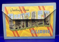 Vintage Greetings From Chicago Illinois Foldout Souvenir Postcards picture