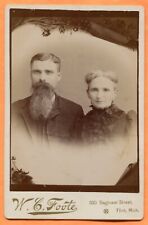 Flint MI, Portrait of a Couple, by Foote circa 1890s picture
