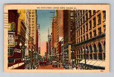 Chicago IL-Illinois, State Street, Vintage c1945 Postcard picture