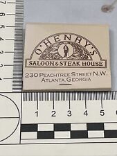 Matchbook Cover  O’ Henry’s Saloon & Steak House restaurant Atlanta, GA  gmg picture