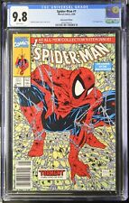 🔑🔥🔥🔥 🕸 Spider-Man #1 CGC 9.8 NEWSSTAND 1990 Get Bag Todd McFarlane 246014 picture