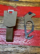 GERBER Seat Belt Strap Cutter Coyote Brown Rescue Tool Hook Knife Hard Case 4062 picture