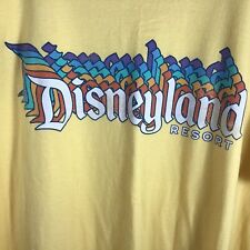 Disney DISNEYLAND Resort Retro Yellow Graphic Tee T-shirt Short Sleeve Adult XXL picture
