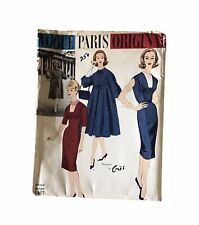 Vintage 1959 Vogue Paris Original Design Pattern #1467 by Gres UNCUT Size 14 B34 picture
