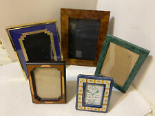 Vintage Lot of 5 Assorted Mix Of  Small Picture Frames - Mixed Materials 5x7