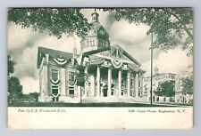 Binghamton NY-New York, Court House, Antique Vintage Souvenir Postcard picture