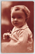Vintage Postcard C1925 Sepia Bleuet Paris Baby Boy picture
