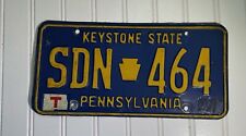 Vintage Pennsylvania PA License Plate SDN 464 picture