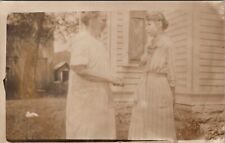 RPPC Two Ladies Momma and Daughter Photo in Yard c1910 Postcard F26 picture
