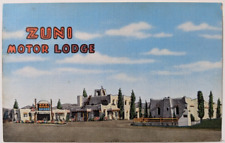 Albuquerque, NM Zuni Motor Lodge, Route 66, Roadside America Vintage Postcard A2 picture