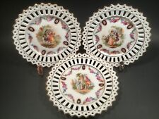 Antique German Porcelain Reticulated Butter Pats c.1890-1920 picture