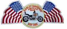 Vintage HARLEY-DAVIDSON American U.S. Flag  Softail Motorcycle Patch 13