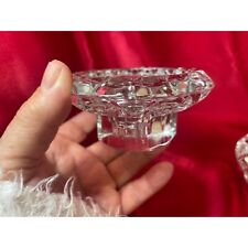 Pair of Bolsius French Crystal Candle Holders Made In France picture
