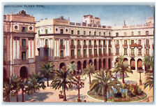 Barcelona Spain Postcard Barcelona Plaza Real c1910 Antique Oilette Tuck Art picture