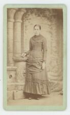 Antique CDV Circa 1870s Lovely Woman Wearing Stunning Dress Lee Reading, PA picture
