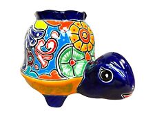 Talavera Turtle Planter Animal Pot Cute Mexican Pottery Folk Art Multicolor 12