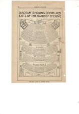 Garrick Theatre Diagram, Site of Houdini's last performance Detroit Michigan picture