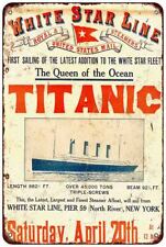 1912 White Star Line Titanic First Sailing Reproduction metal sign wall art picture