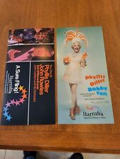 2 Phyllis Diller John Rowles 1974 72 Harrah's Reno Celebrity Postcard Lrg Size picture