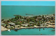 Vintage Postcard FL Bokeelia Pine Island Aerial View Chrome c1967 ~4988 picture