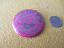ORIGINAL 1960/70'S HIPPIE ZIG ZAG MAN FOR PRESIDENT  2 1/4 INCH    PIN(A) picture