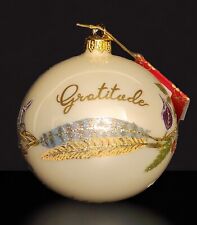 Signed Juliska Christmas Ball Ornament GRATITUDE Limited Edition Number 97/500 picture
