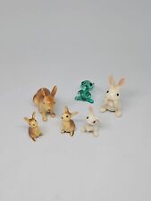 Hagen Renaker Cottontail Rabbit Mama and Baby Lot Of 5 Vintage Miniature Bunny picture