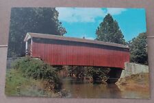  Greetings from the PA.Amish Postcard Old Covered Bridge Vintage Card picture
