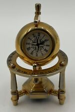 Bulova Quartz Miniature Clock Brass Planetarium Model B0573 Collectible.Untested picture