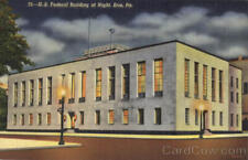 1943 Erie,PA U. S. Federal Building at Night Pennsylvania Postcard 1c stamp picture