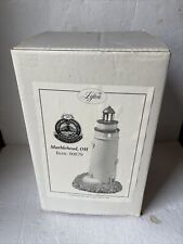 1992 Lefton SIGNED Historic American Lighthouse Marblehead OH. 00879 NEW IN BOX picture