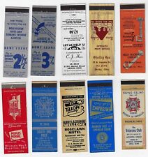 Lot of 10 Less Than Perfect Empty Matchbook Ohio Small Business Banks VFW  picture