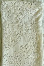 Vintage lace tablecloth rectangle shape 80”x67” various uses, nice designs picture