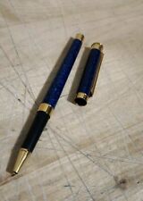 GENUINE MONTBLANC NOBLESSE OBLIGE BLUE MARBLE CAP ROLLERBALL PEN *NO INK INSERT* picture