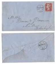 ELGIN Duplex Postmark 1867 (133) Cover, Penny Red Plate 98 picture
