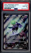 PSA 10 Shadow Rider Calyrex V 2021 Pokemon Card 172/198 Chilling Reign picture