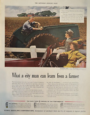 1939 Ethyl Gasoline Corp Anti-Knock Farmer City Performance Vintage Print Ad picture