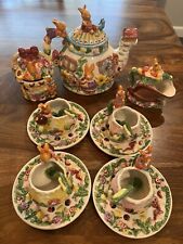 Vintage 17 Piece Garden Party Tea Set Merc Asia 1999 Cottagecore Teapot Cups picture