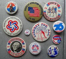 1976 American Bicentennial Pinback Button Collection (11) George Washington, etc picture