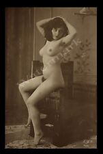 FRENCH MODEL IN PARIS STUDIO NAKED EROTIC RISQUÉ GLAMOUR POSE. QUALITY PHOTO  picture
