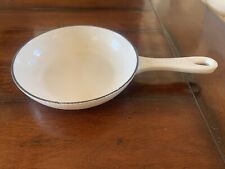 Le Creuset French Vintage White Enamel French Sauce Pan #18 7 Inch picture