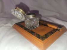   Antique Very Rare Tartan Ware Ink Well Circa 1890's Mauchline Ware Ink picture