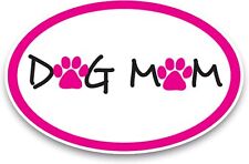 Magnet Me Up: Dog Mom Pink Oval Decal - 4x6 5x8 inches, Mom-o  picture